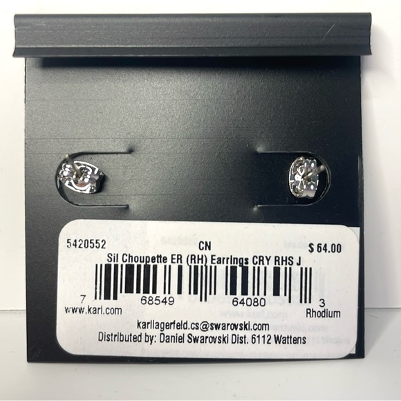 Karl Lagerfeld Silhouette Choupette Stud Earrings - Picture 2 of 4